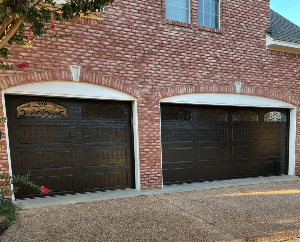 black garage doors