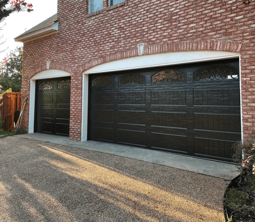 black garage door trophy club tx