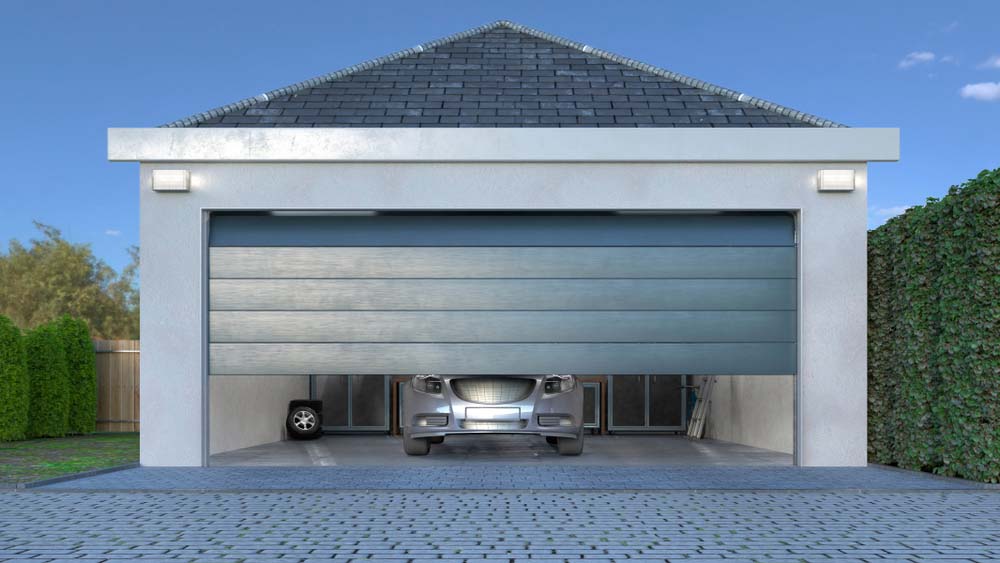 Steel garage door